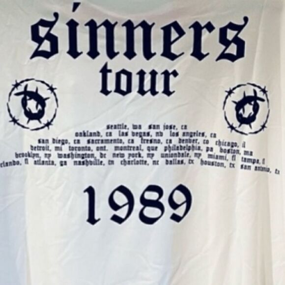 Fashion Nova Mens Sinners Tour shirt size M - Picture 5 of 5